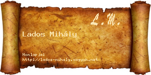Lados Mihály névjegykártya