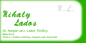mihaly lados business card